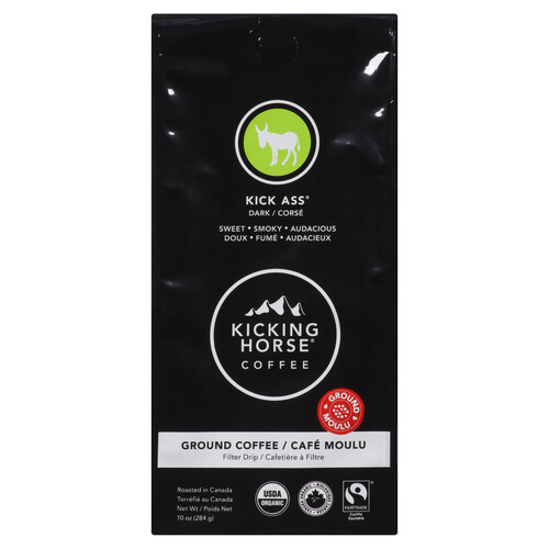 Kicking Horse Organic Ground Coffee Kick Ass Dark Roast 284 g