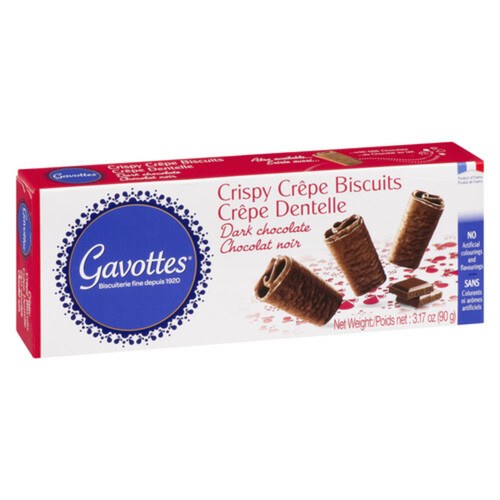 Gavottes Biscuits Crispy Crepe Dark Chocolate 90 g