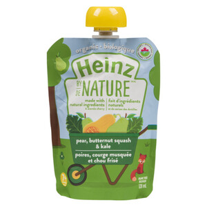 Heinz by Nature Organic Purée Baby Food Pear Butternut Squash & Kale 128 ml