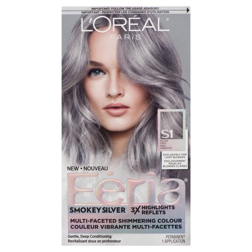 L'Oréal Feria Smokey Silver Hair Color S1 Silver Grey 1 EA