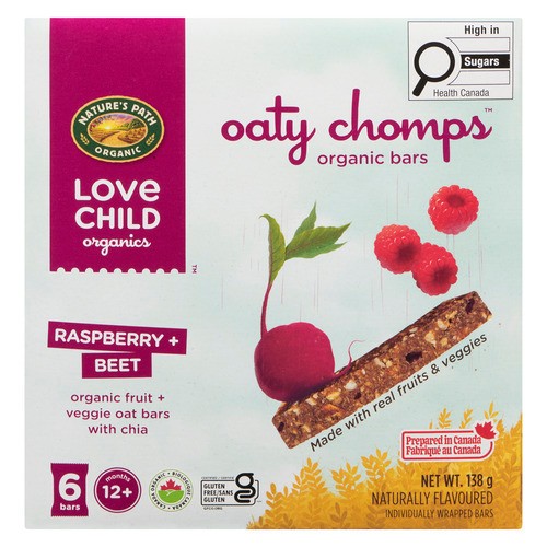 Love Child Organics Oat Bars 12m+ Raspberry & Beet 6 x 23 g