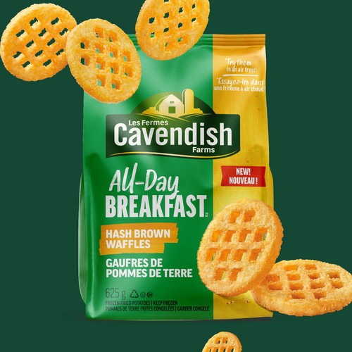 Cavendish Farms All-Day Breakfast Hash Brown Waffles 625 g