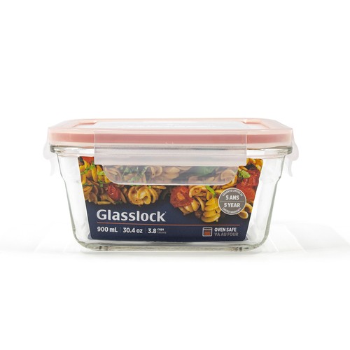 Glasslock Container Square 900 ml