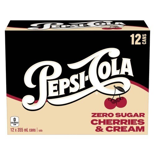 Pepsi Zero Sugar Cola Cherries & Cream 12 x 355 ml (cans)