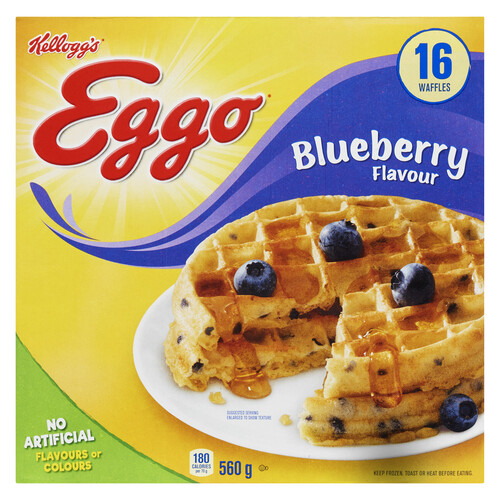 Kellogg's Eggo Frozen Waffles Blueberry 560 g