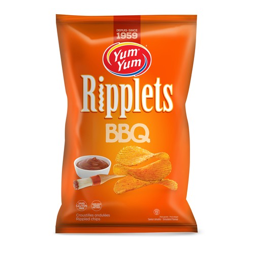 Yum Yum Ripplets Chips BBQ 200 g