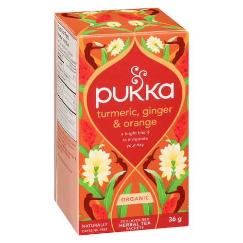 Pukka Organic Herbal Tea Turmeric, Ginger & Orange 20 Tea Bags