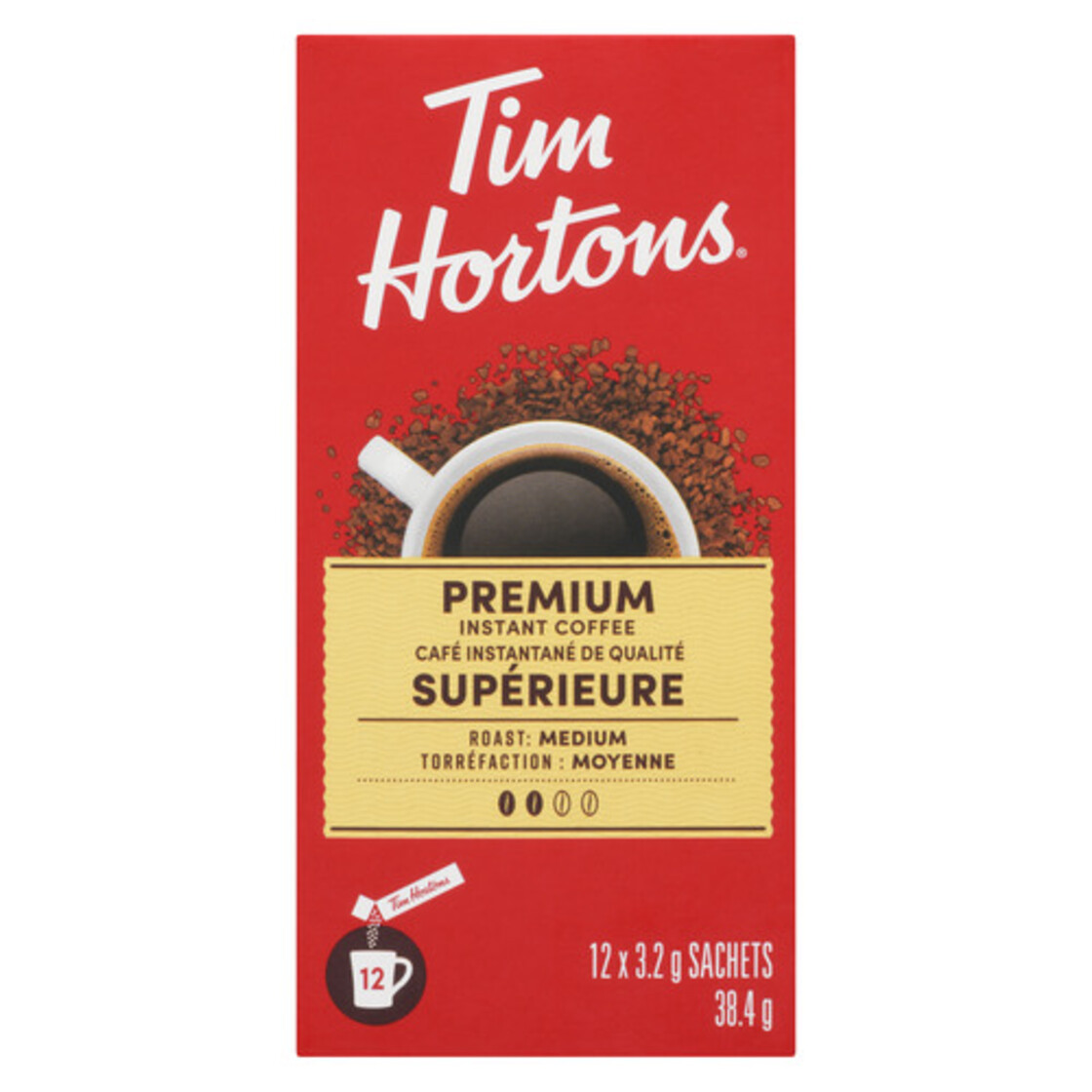 Tim Hortons Instant Coffee Medium Sachet 12 EA Voilà Online Groceries