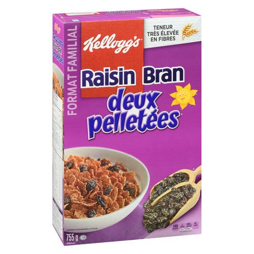 Kellogg's Two Scoops Cereal Raisin Bran 755 g