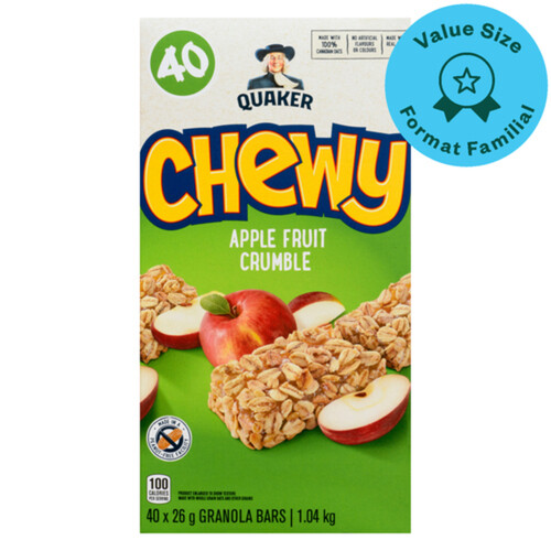 Quaker Chewy Granola Bars Apple Fruit Crumble 1.04 kg