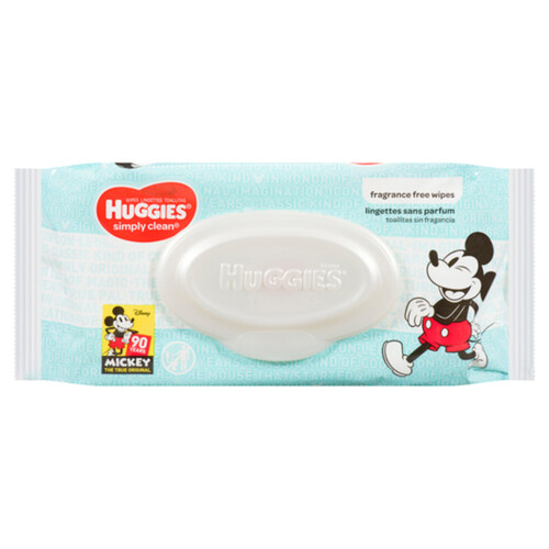 Huggies Baby Wipes Simply Clean Unscented Flip-Top Pack 64 Count