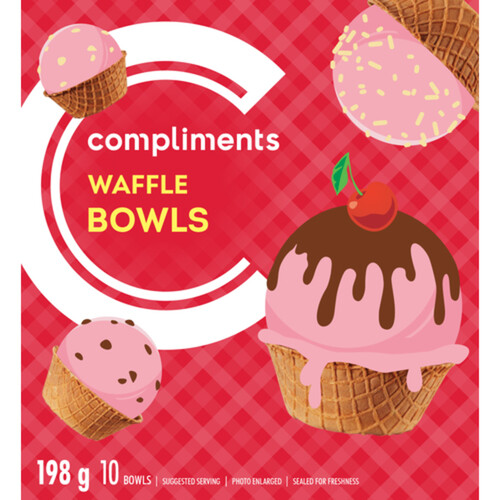 Compliments Waffle Bowls 10 Pack