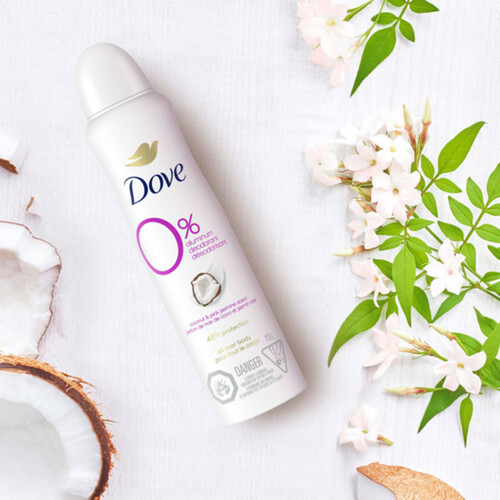 Dove 0% Aluminum Free Whole Body Deodorant Spray With 1/4 Moisturizers 113 g