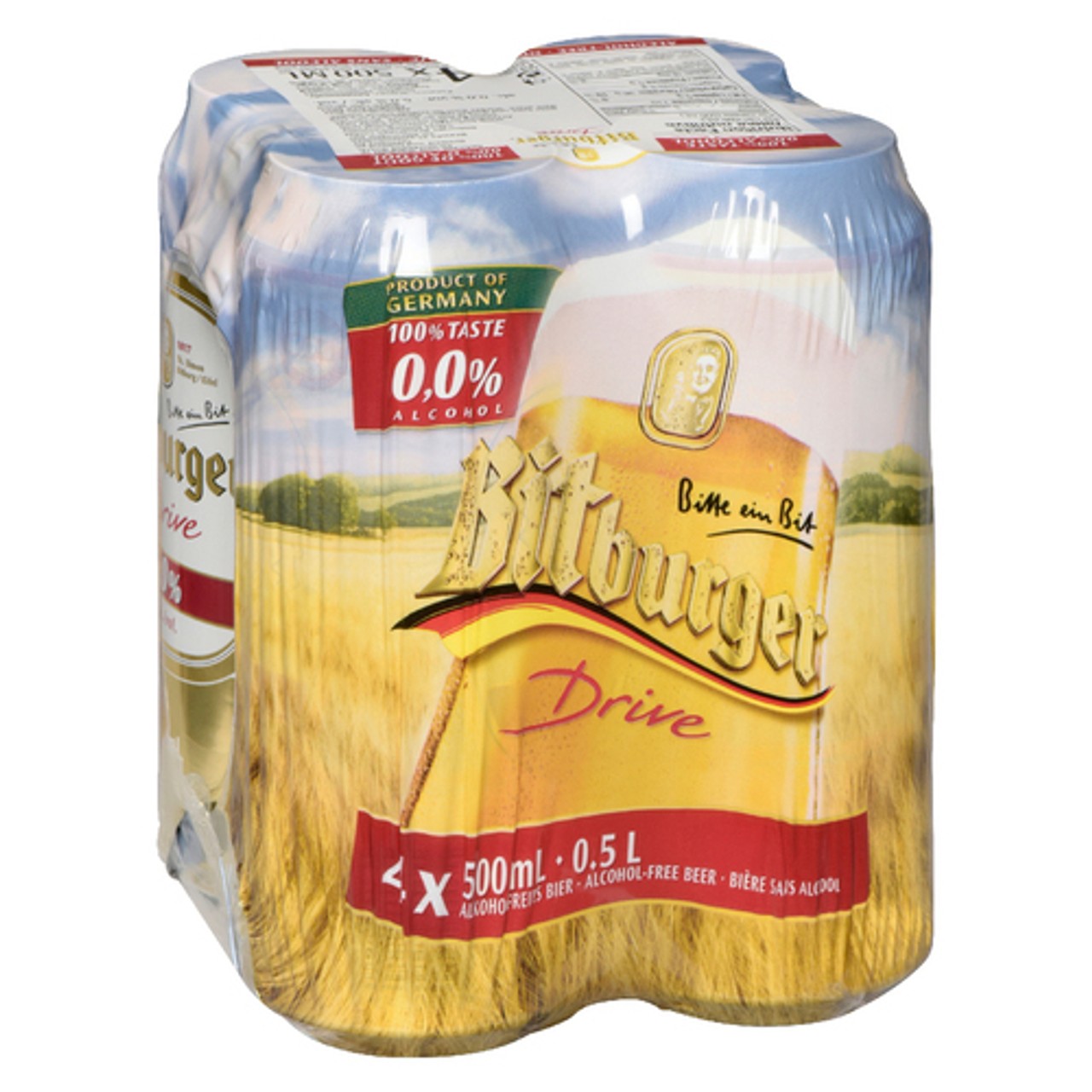 Bitburger Non Alcoholic Beer 4 x 500 ml (cans) - Voilà Online Groceries ...