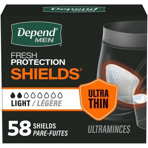 Depend Shields For Men Light 58 Count