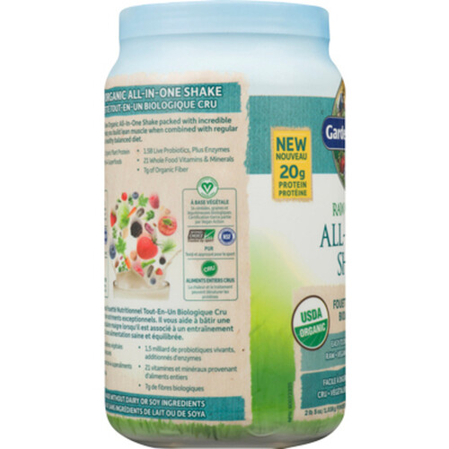 Garden of Life Organic Raw Supplement Powder All-in-One Shake Light Sweetned 1.038 kg