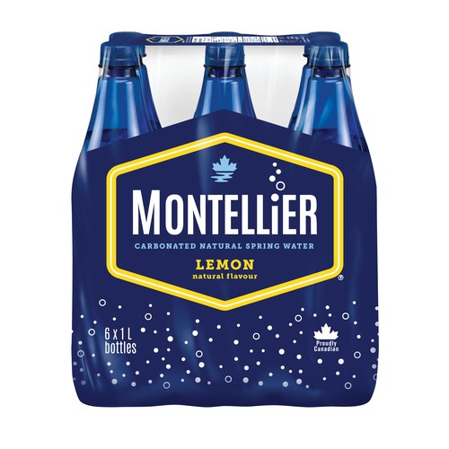 Montellier Carbonated Water Lemon 6 x 1 L (bottles)