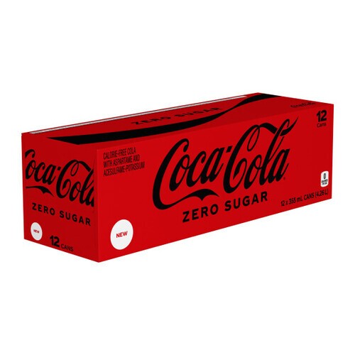 Coca-Cola Zero Sugar Soda 12 x 355 ml (cans)