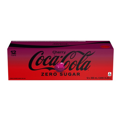 Coca-Cola Zero Sugar Soda Cherry 12 x 355 ml (cans)