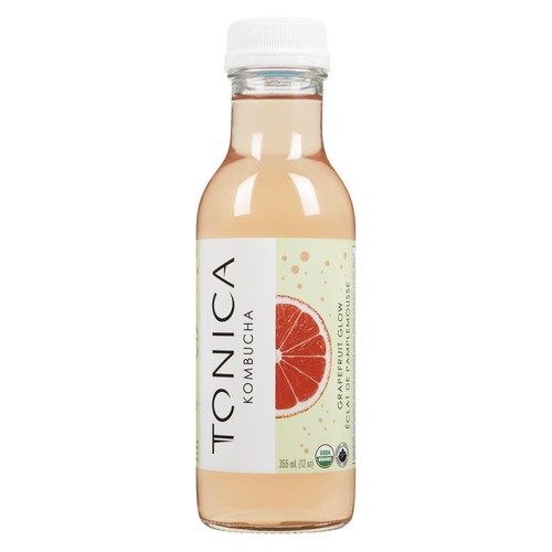 Tonica Certified Organic Kombucha Grapefruit Glow 355 ml (bottle)