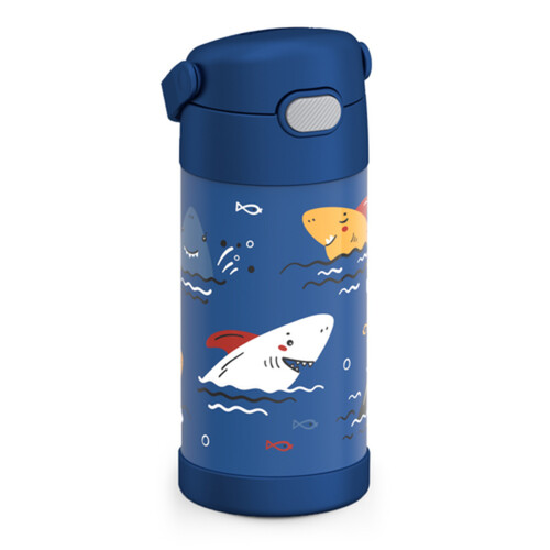 Thermos Stainless Steel Bottle With Straw Shark 350 ml