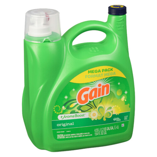 Gain Liquid Laundry Detergent Regular 107 Loads Value Size 4.55 L