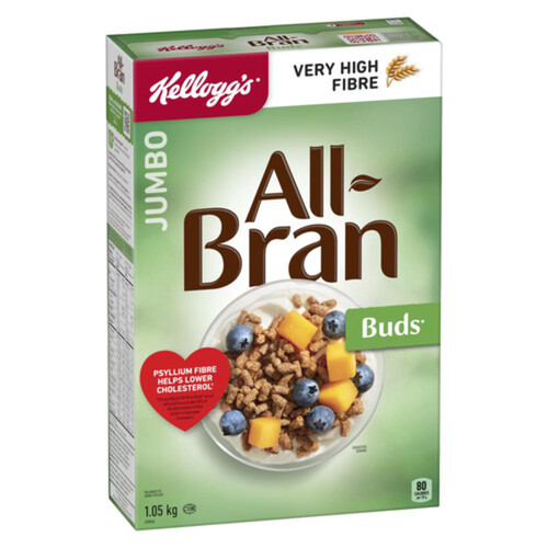 Kellogg's Cereal All Bran Buds Very High Source Of Fiber Value Size 1.05 kg