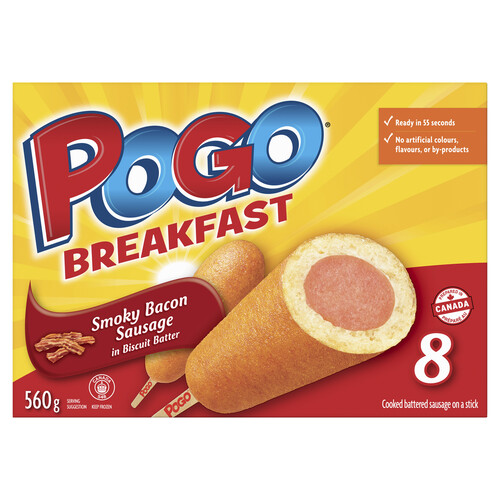 Pogo Frozen Corn Dog Breakfast Smokey Bacon 8 x 70 g