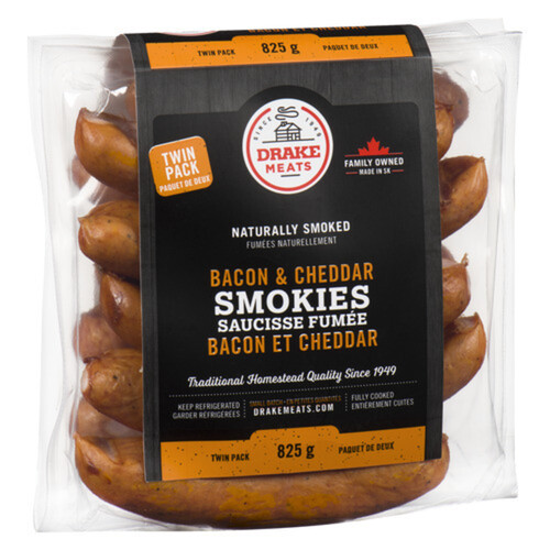 Drake Meats Smokies Bacon & Cheddar 825 g