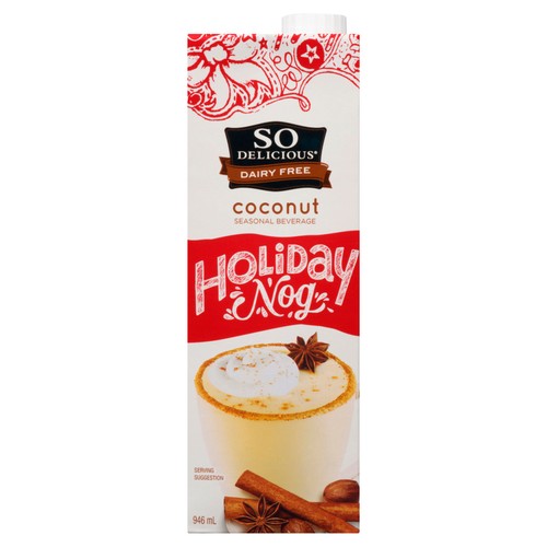 So Delicious Dairy-Free Seasonal Beverage Holiday Nog Coconut 946 ml