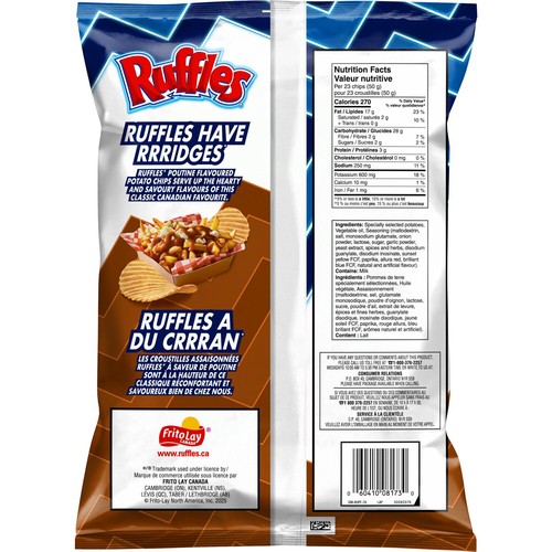 Ruffles Potato Chips Poutine Flavoured 180 g