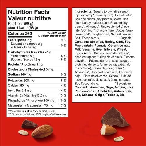 Clif Bar Energy Bars Chocolate Almond Fudge 340 g