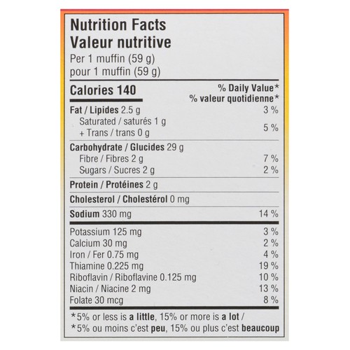 Kinnikinnick Foods Frozen English Muffins Traditional 354 g