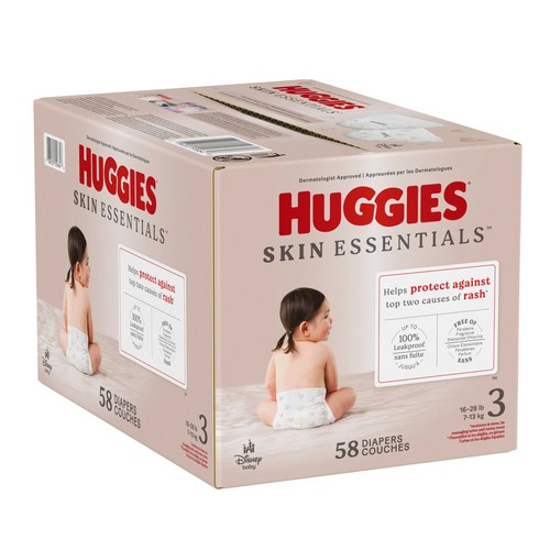 Huggies Skin Essentials Baby Diapers Size 3 58 Ct