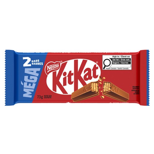 Kit Kat Wafer Bars Milk Chocolate Mega Size 2 Pack 73 g