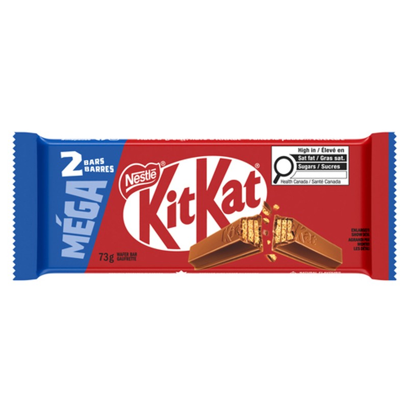 Kit Kat Wafer Bars Milk Chocolate Mega Size 2 Pack 73 g - Voilà Online ...