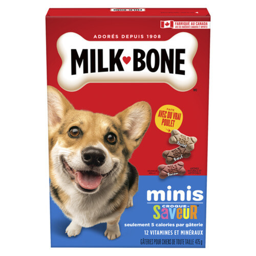 Milk-Bone Dog Treats 12 Minerals & Vitamins Mini's Snack Flavoured 475 g