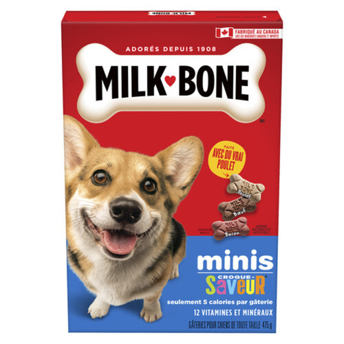 Milk Bone Dog Treats 12 Minerals Vitamins Mini s Snack Flavoured 475 g Voila Online Groceries Offers