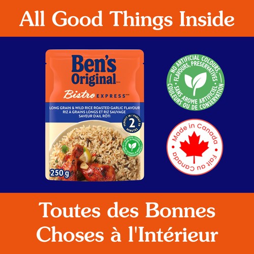 Ben's Original Bistro Express Rice Garlic Long Grain & Wild 250 g