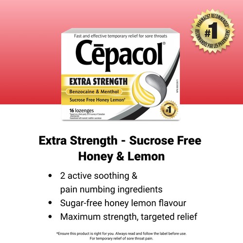 Cepacol Lozenges Extra Strength Honey and Lemon 16 EA