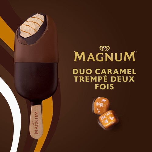 Magnum Duet Ice Cream Bar Caramel Twice Dipped 3 x 85 ml