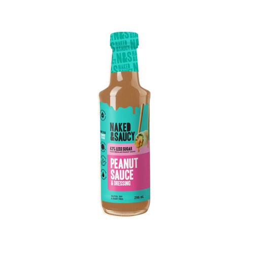 Naked & Saucy Organic Gluten-Free Soy Free Sauce Peanut 296 ml
