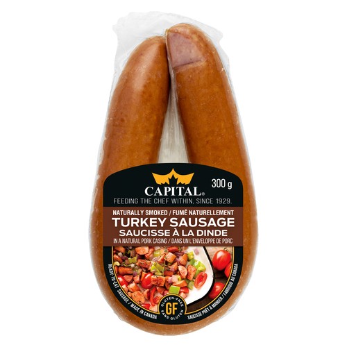 Capital Fine Meats Turkey Sausage Naturally Smoked 300 g