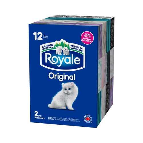 Royale Original Facial Tissue 2-Ply 12 Boxes x 100 Sheets