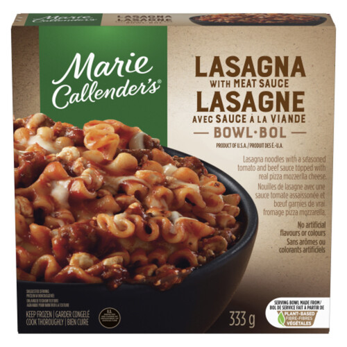 Marie Callender's Frozen Meal Bowl Lasagna With Meat Sauce 333 g