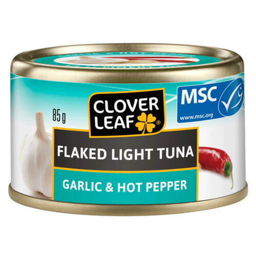 Clover Leaf Flaked Light Tuna Hot Pepper & Garlic 85 g