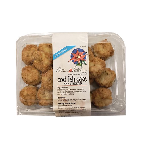 Arthur's Kitchen Appetizers Cod Fish Cake 20 Pieces