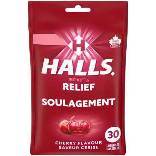 Halls Mentho-Lyptus Cough Drops Cherry Flavour 30 Lozenges