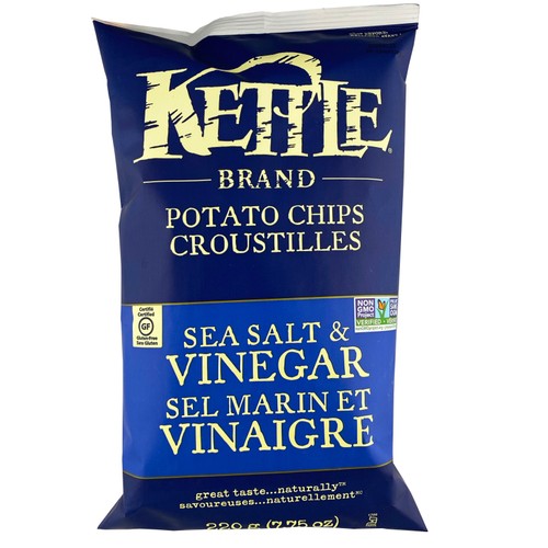 Kettle Brand Gluten-Free Potato Chips Sea Salt & Vinegar 220 g