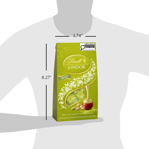 Lindt Lindor Truffles Milk Chocolate Smooth Pistachio Bag 150 g